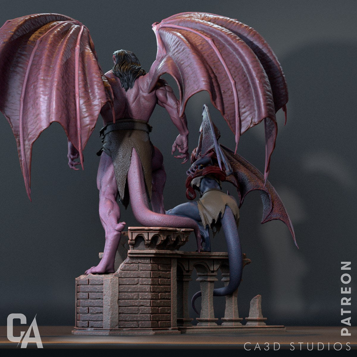 Demona and Goliath — studio render 4