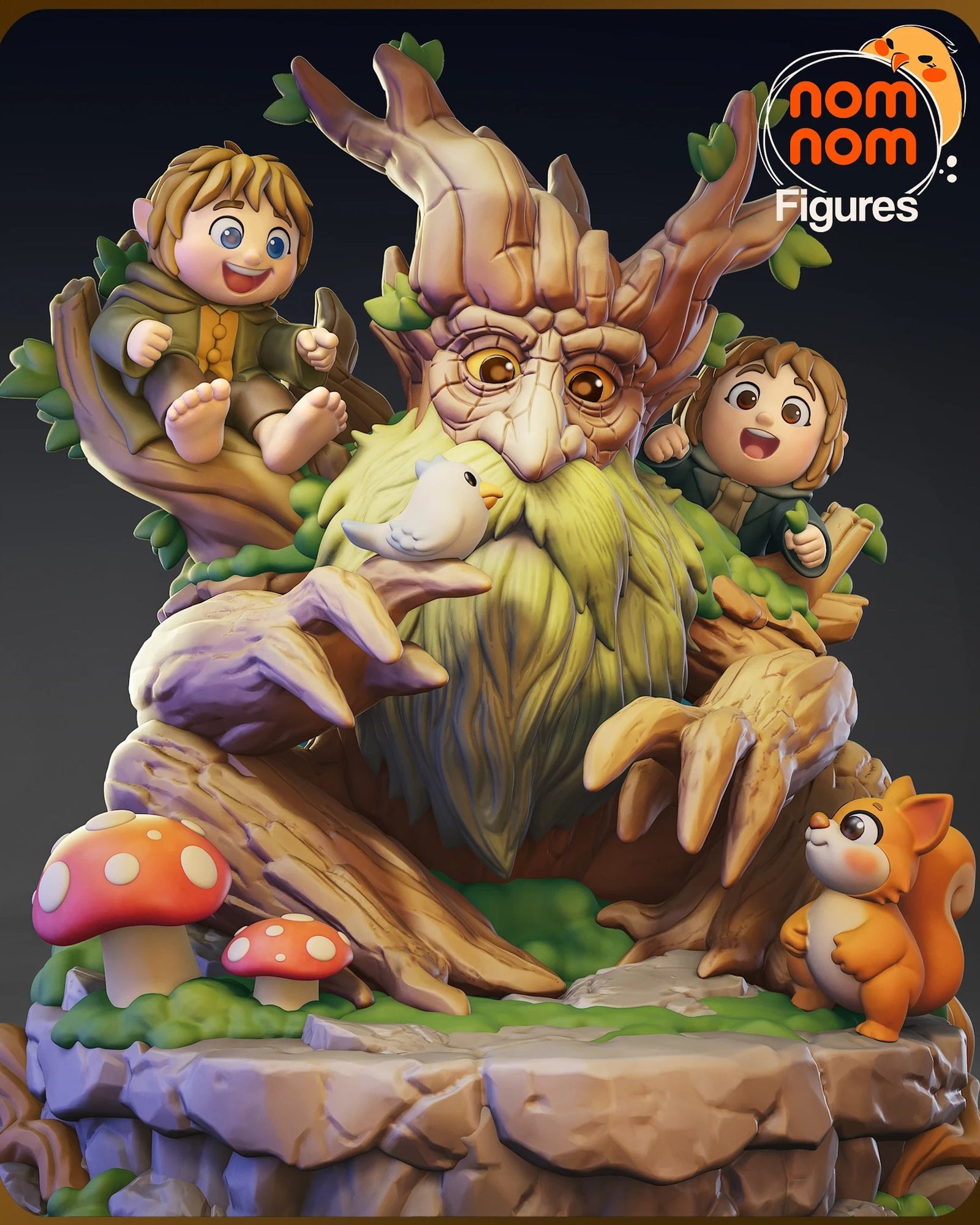 Treebeard The Lord of the Rings Chibi resin figure by NomNom Figures — studio preview 2