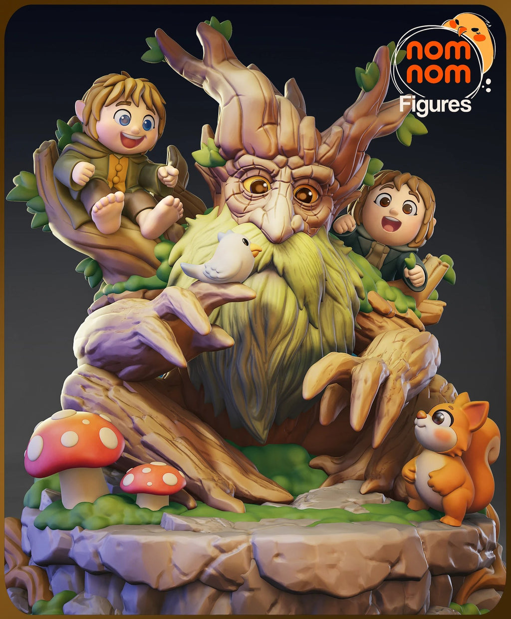 Treebeard The Lord of the Rings Chibi resin figure by NomNom Figures — studio preview 2