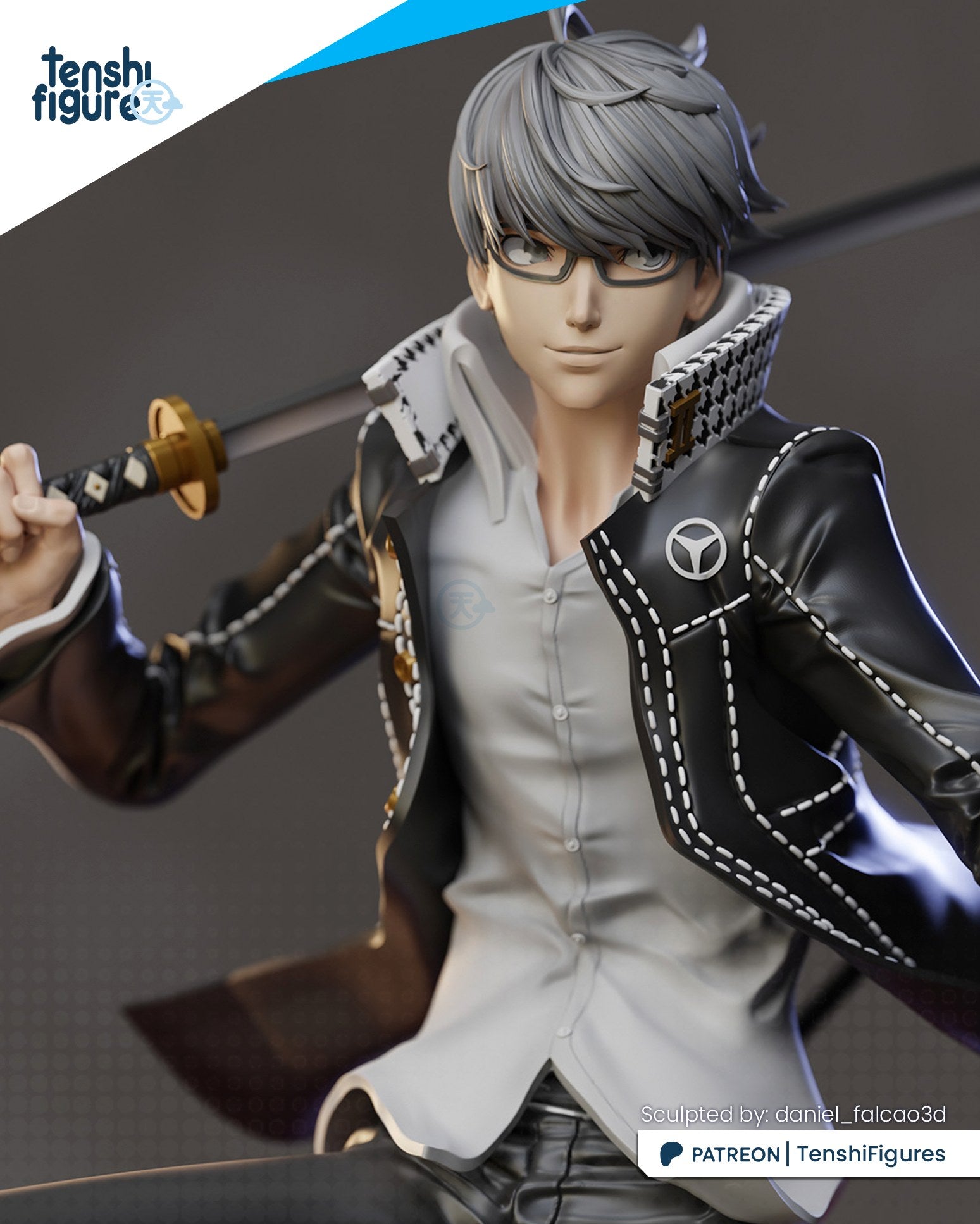 Yu Narukami (Persona 4) resin figure by Tenshi Figures — studio render 5