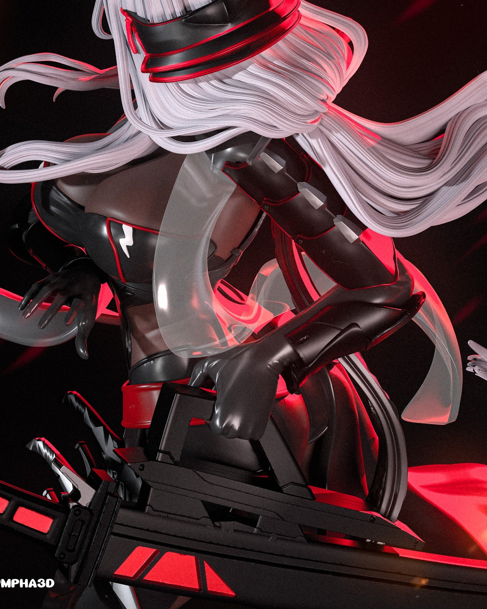 Scarlet: Black Shadow (NIKKE: Goddess of Victory) resin figure by Nympha — studio render 4