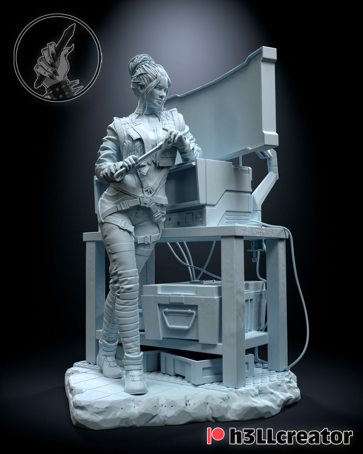 Panam Palmer (Cyberpunk 2077) resin figure by h3LLcreator — studio render 4