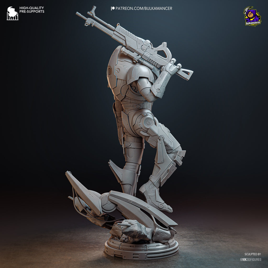 Garrus Vakarian (Mass Effect) resin figure by Bulkamancer — studio render 16
