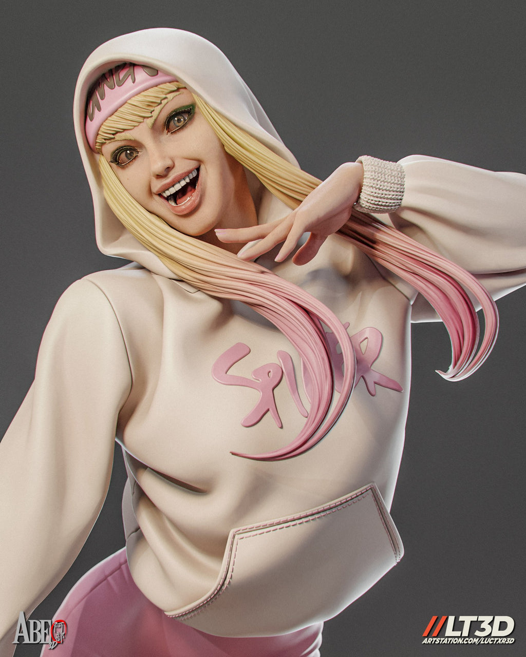 Gwen Stacy (Marvel) resin figure by Abe3D — studio render 5