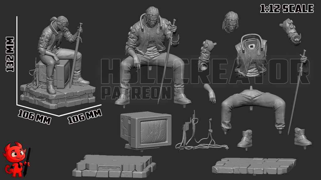 Geralt of Rivia (The Witcher) resin figure by h3LLcreator — studio render 10