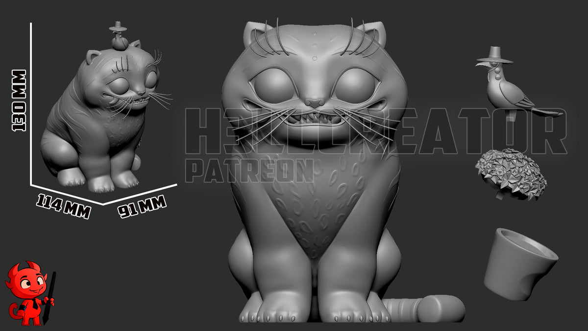 Derpy Tiger and Sussie (KPop Demon Hunters) resin figure by h3LLcreator — studio render 13