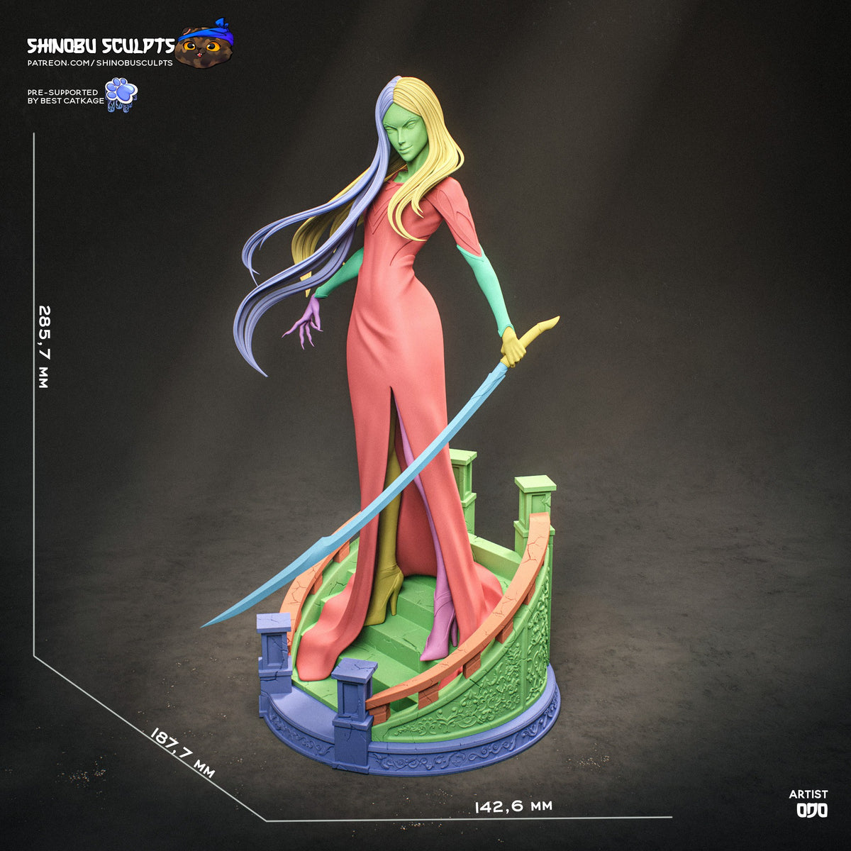 Carmilla (Castlevania) resin figure by Shinobu Sculpts — studio render 7