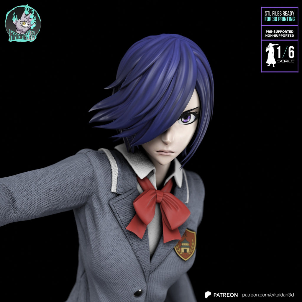 Touka Kirishima (Tokyo Ghoul) resin figure by Kaidan 3D — studio render 7