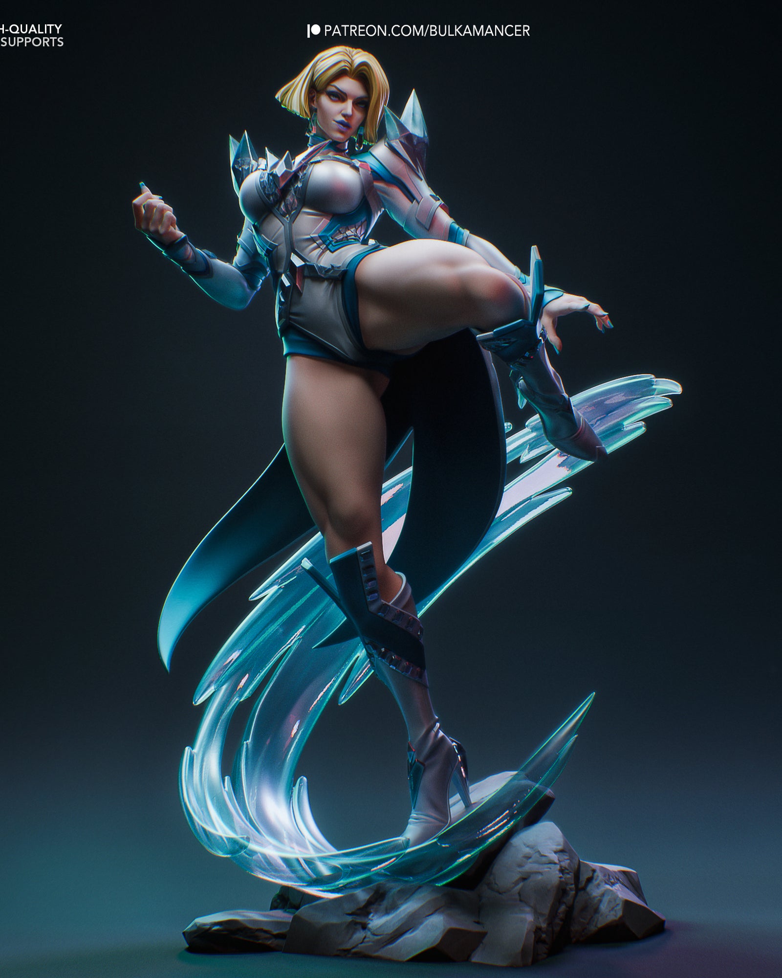 Emma Frost (Marvel) resin figure by Bulkamancer — studio render 3