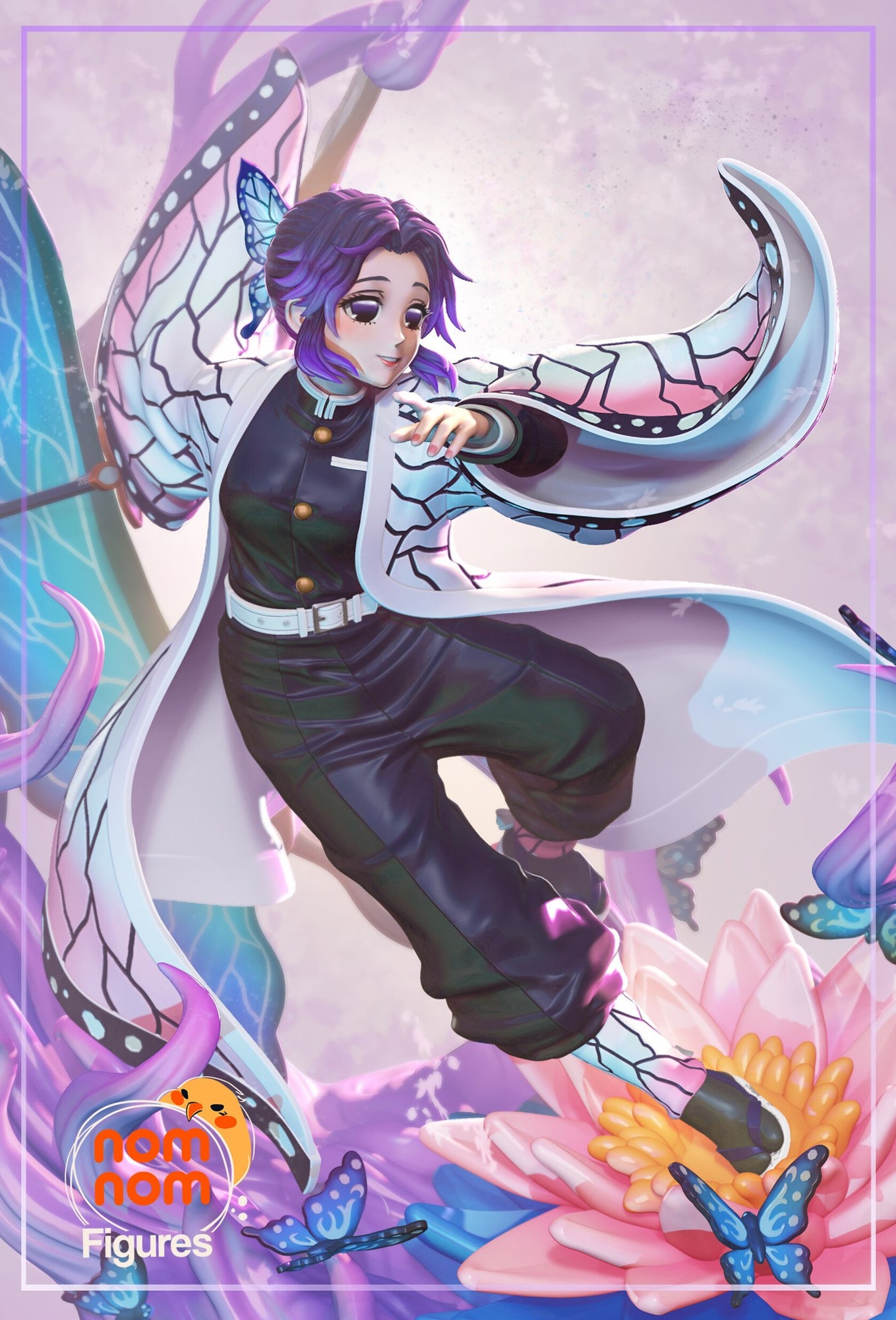 Shinobu Kocho Demon Slayer resin figure by NomNom Figures — studio preview 1