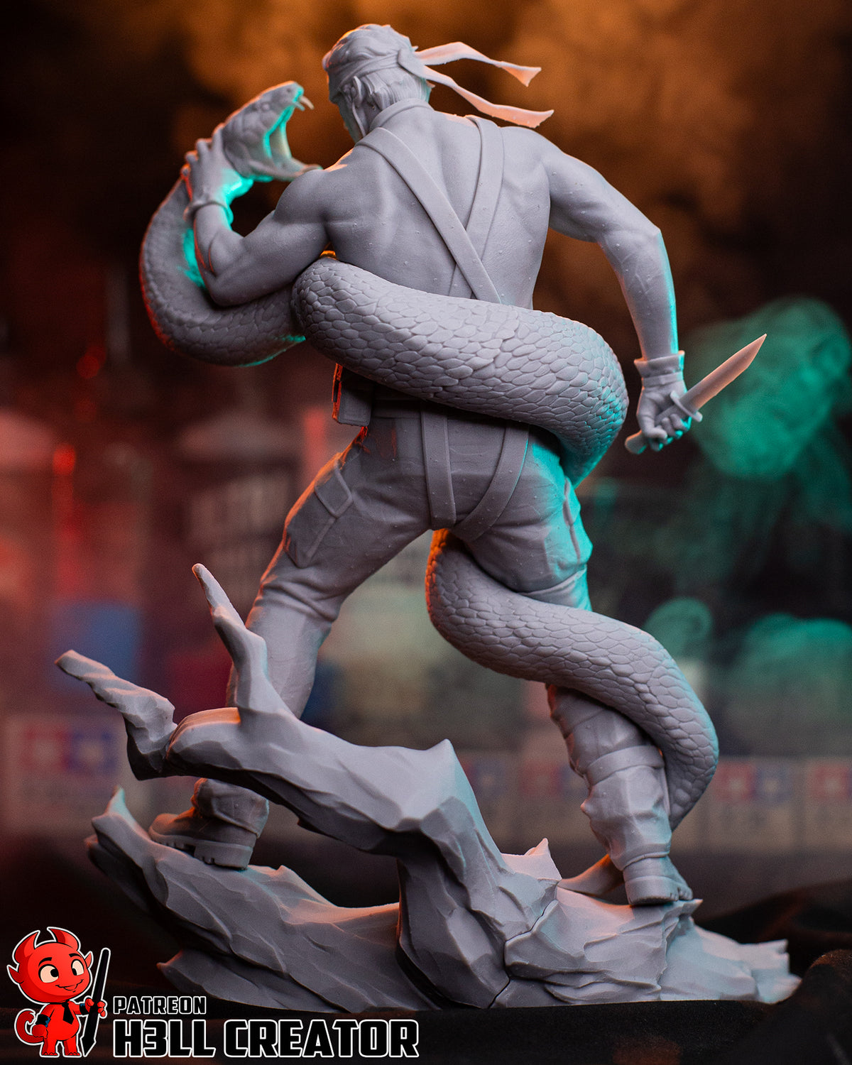 Big Boss (Metal Gear Solid) resin figure by h3LLcreator — studio render 13