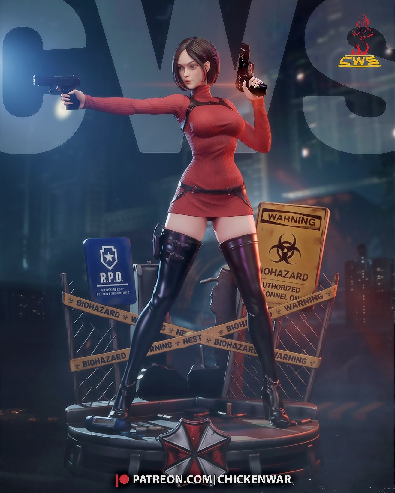 Ada Wong (Resident Evil) resin figure by CW Studio — studio render 1