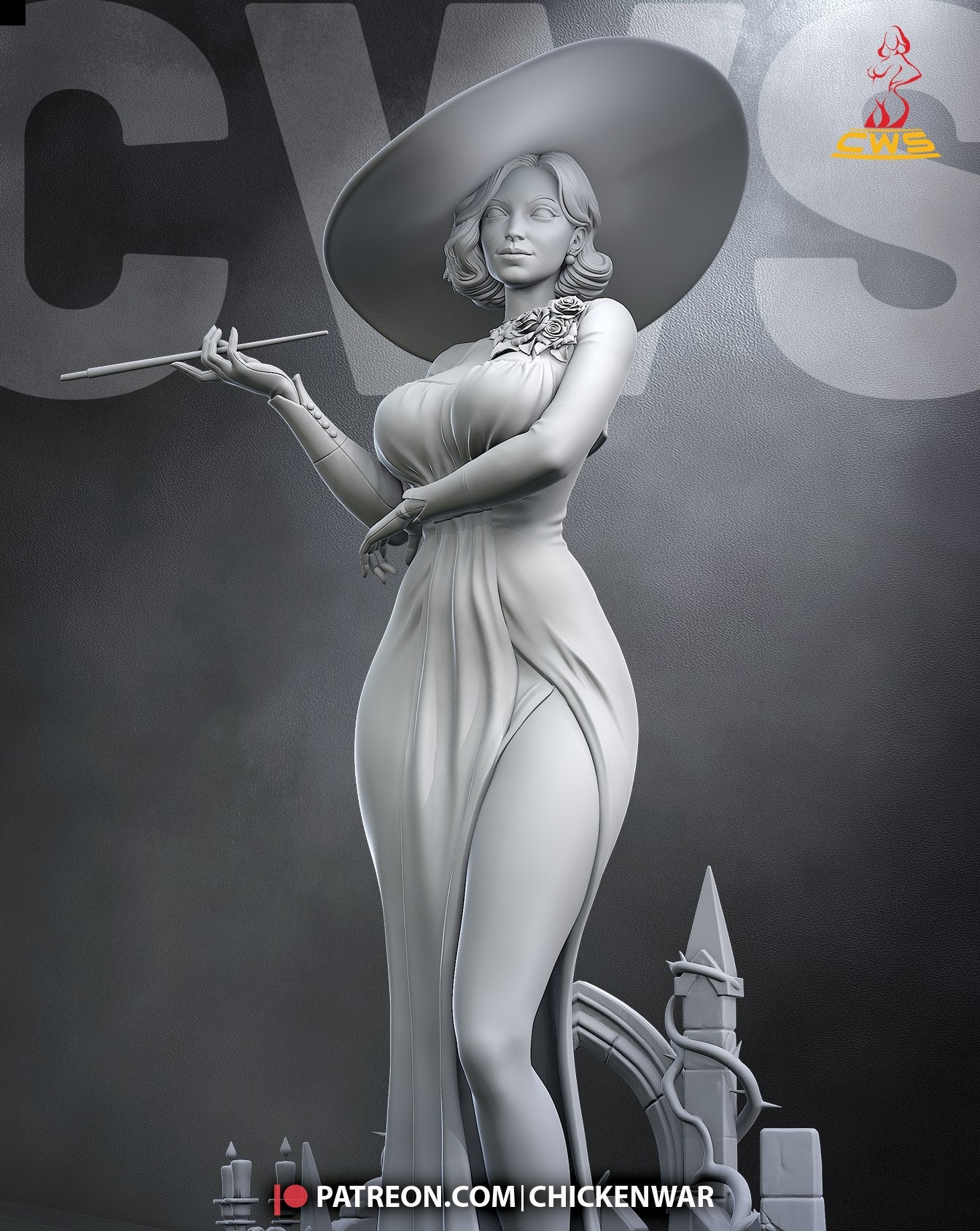 Alcina Dimitrescu (Resident Evil) resin figure by CW Studio — studio render 7