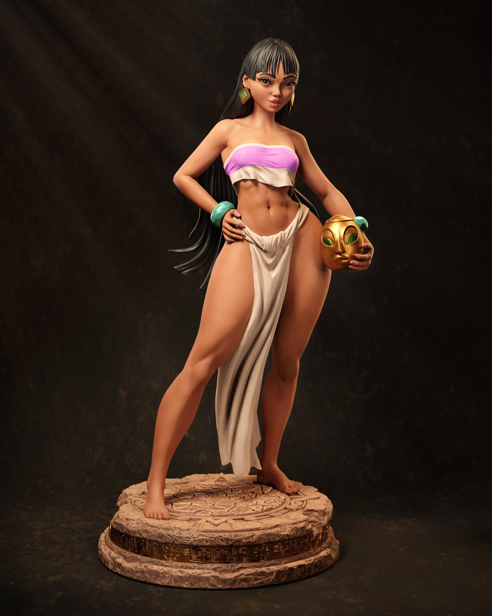 Chel The Road to El Dorado resin figure by CA 3D Studios — studio preview 3