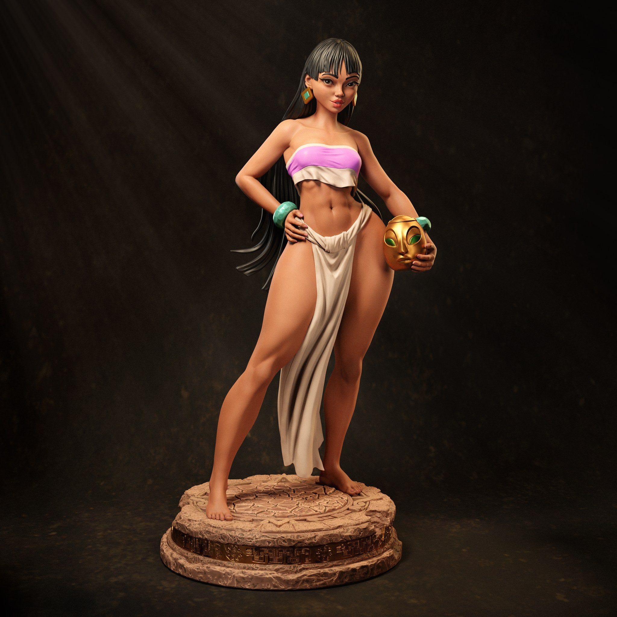 Chel The Road to El Dorado resin figure by CA 3D Studios — studio preview 3