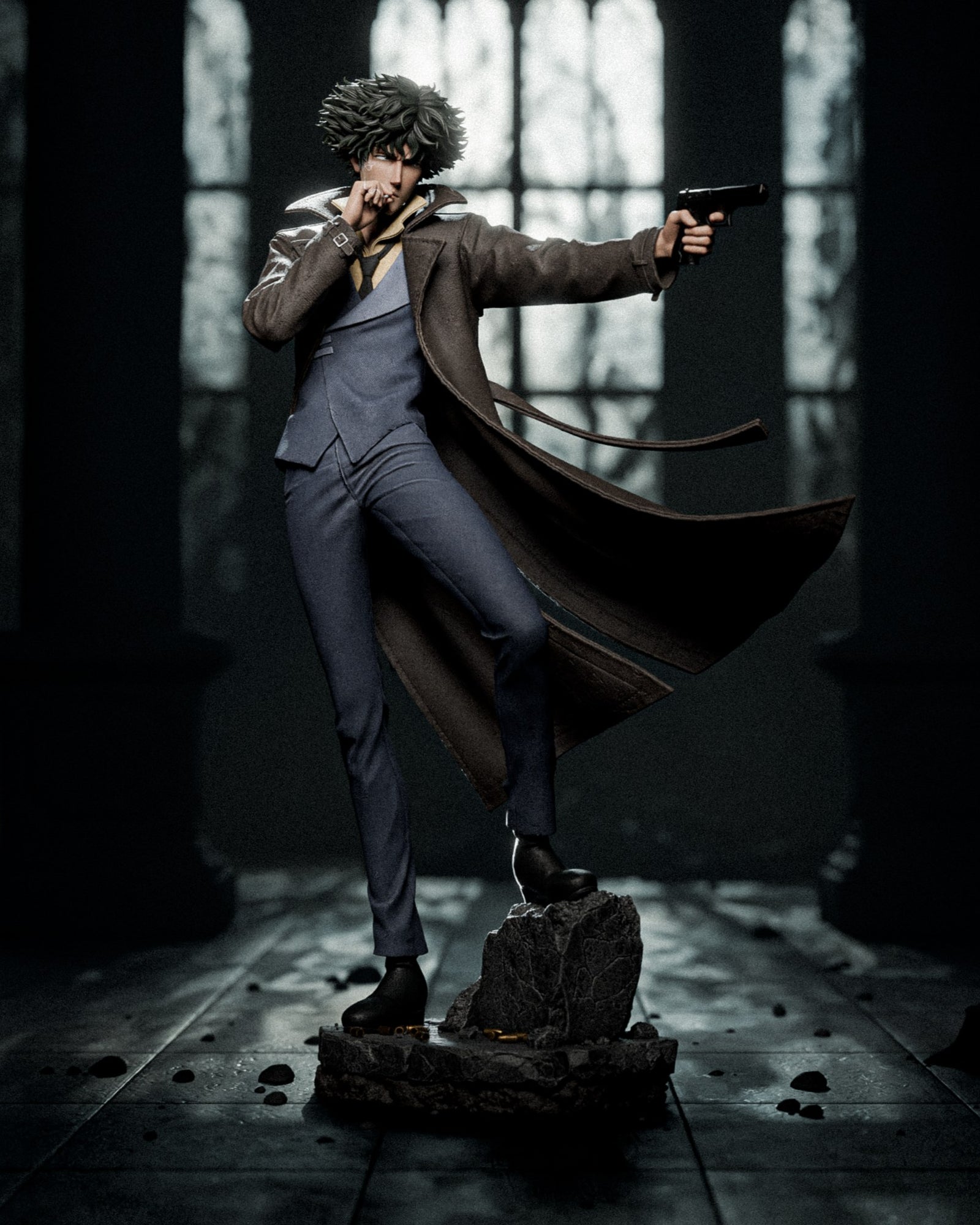 Spike Spiegel (Cowboy Bebop) resin figure by CA 3D Studios — studio render 5