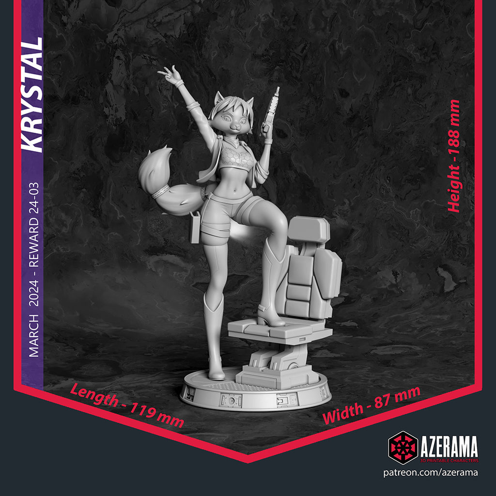 Krystal (Star Fox) resin figure by Azerama — studio render 3