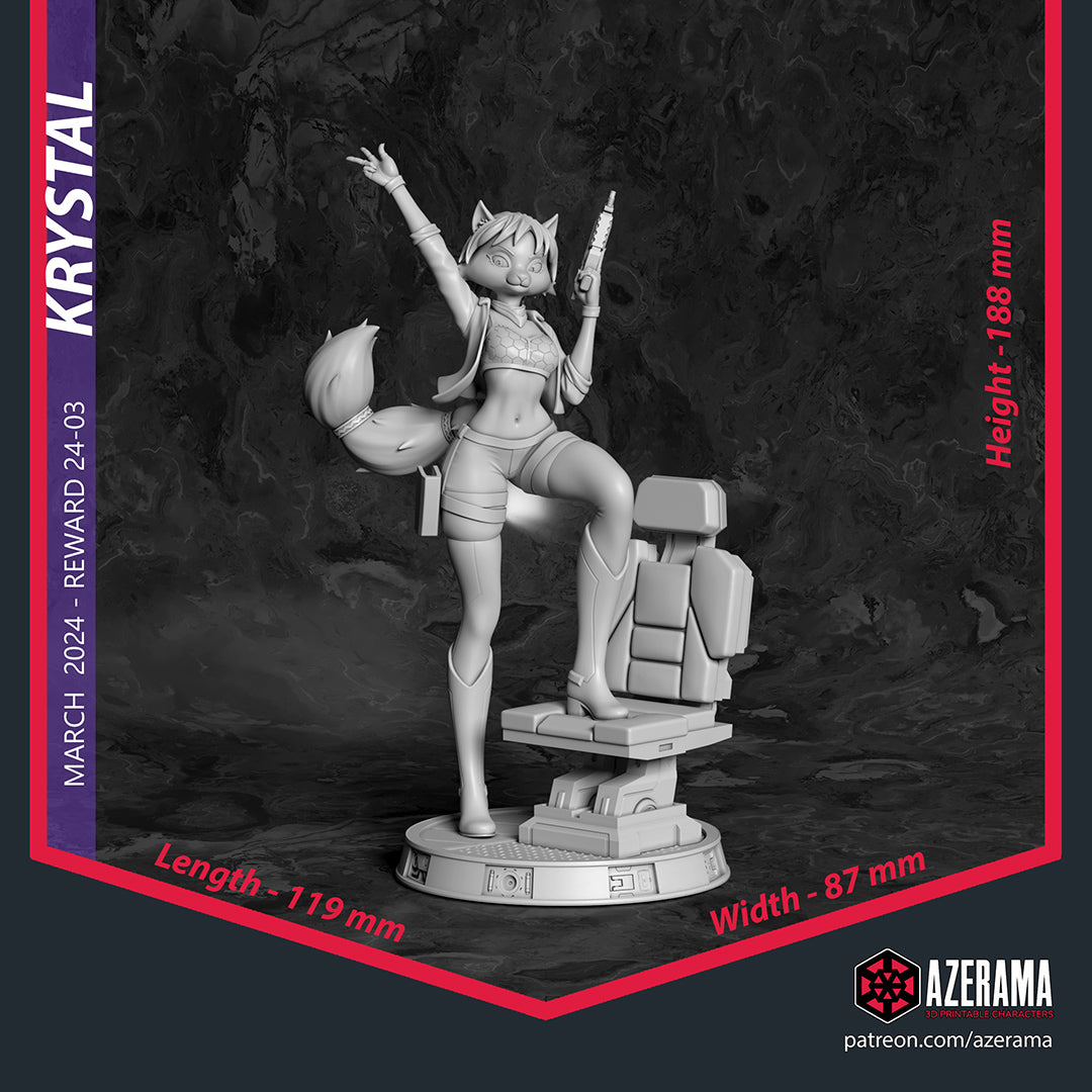 Krystal (Star Fox) resin figure by Azerama — studio render 3