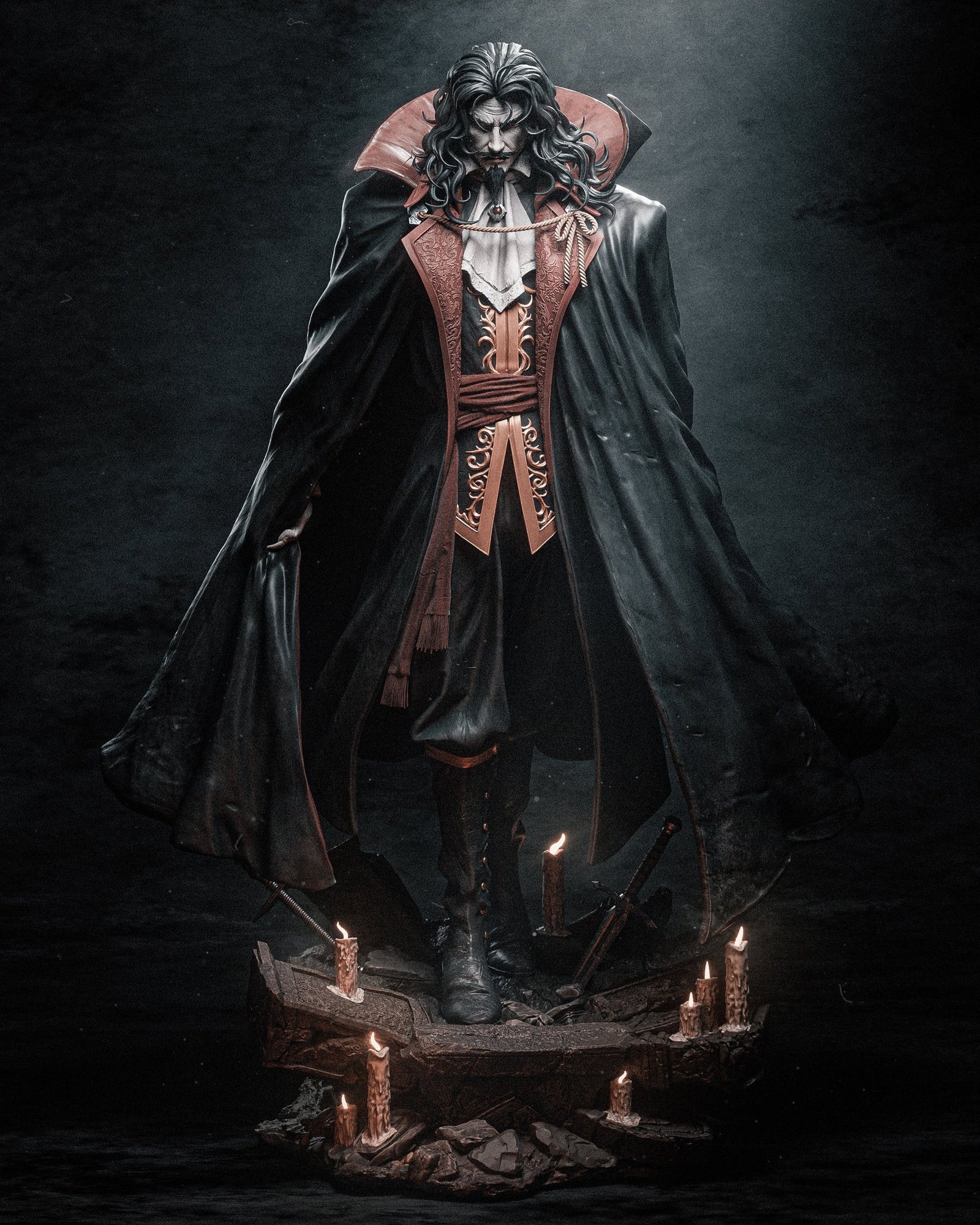 Dracula resin figure by CA 3D Studios — studio preview 2
