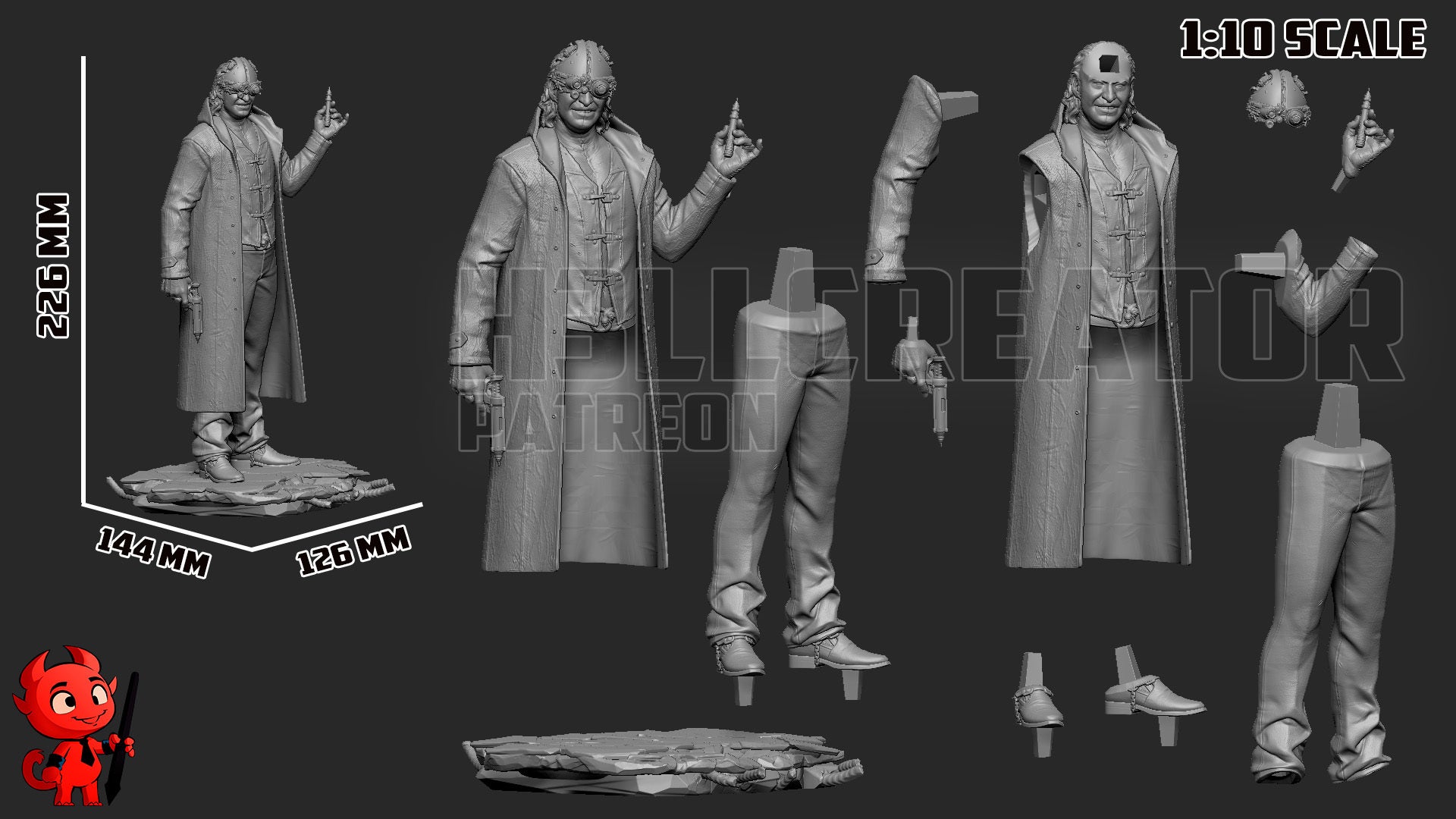 Victor Gideon (Resident Evil) resin figure by h3LLcreator — studio render 10