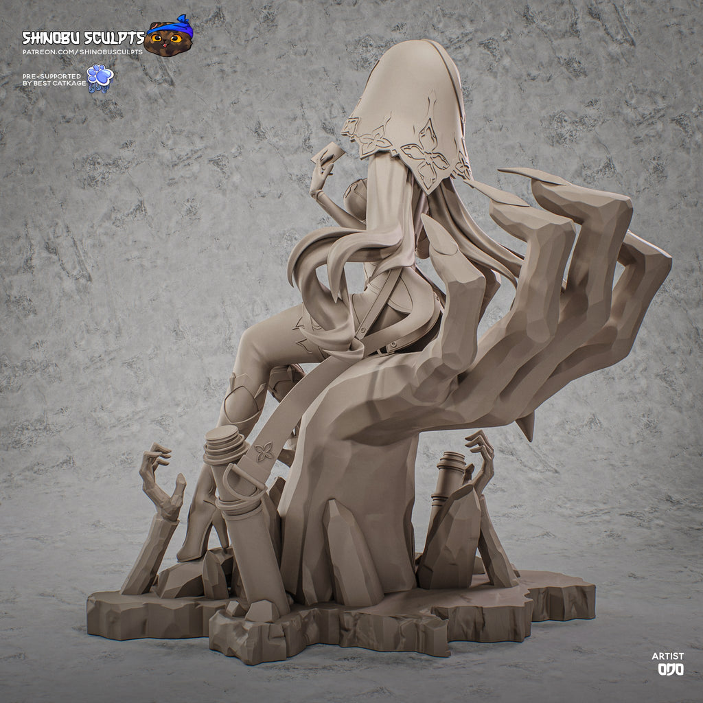 Black Swan (Honkai Star Rail) resin figure by Shinobu Sculpts — studio render 5