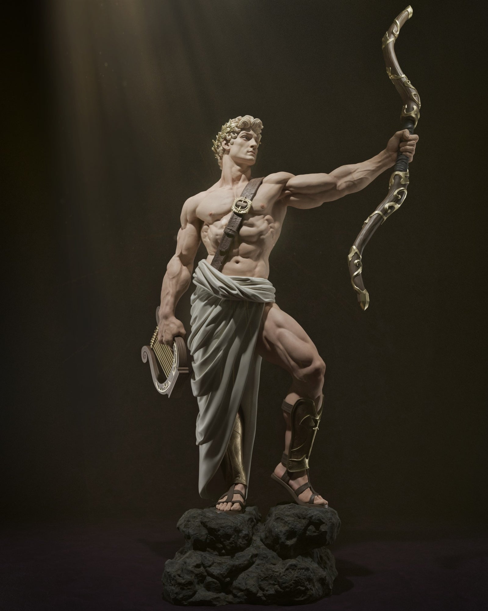 Apollo Greek mythology resin figure by CA 3D Studios — studio preview 2