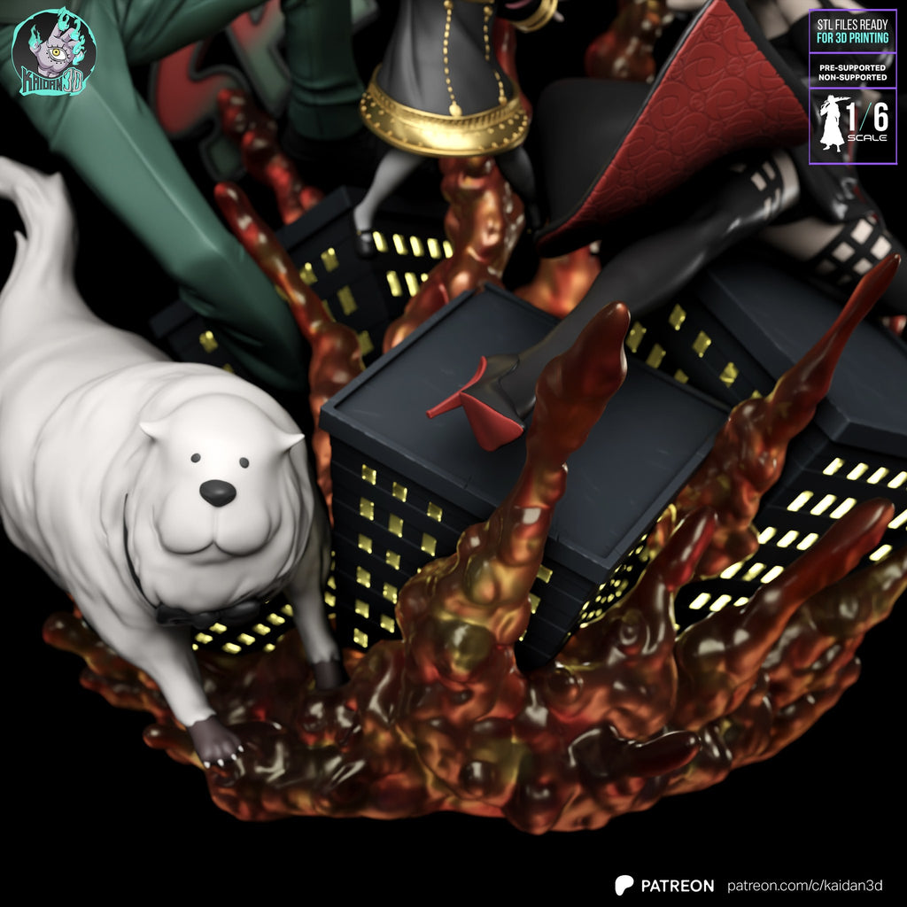 Loid and Yor and Anya (Spy x Family) resin figure by Kaidan 3D — studio render 6