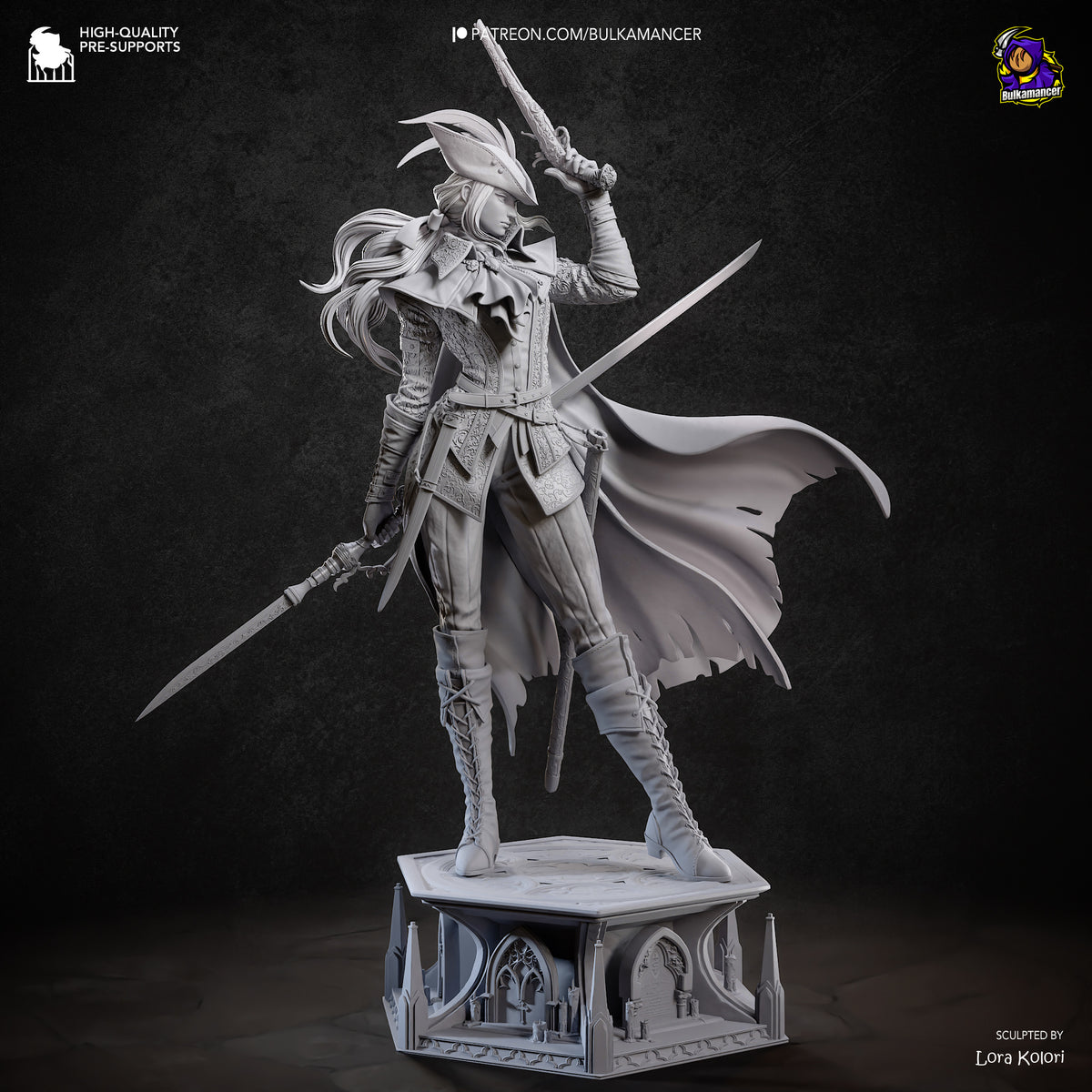 Lady Maria (Bloodborne) resin figure by Bulkamancer — studio render 14