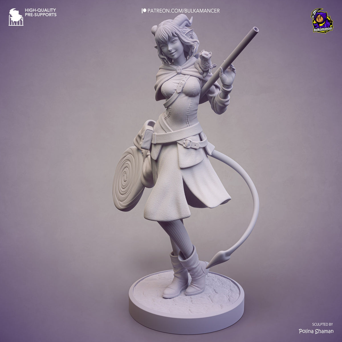 Jester Lavorre (Critical Role) resin figure by Bulkamancer — studio render 11