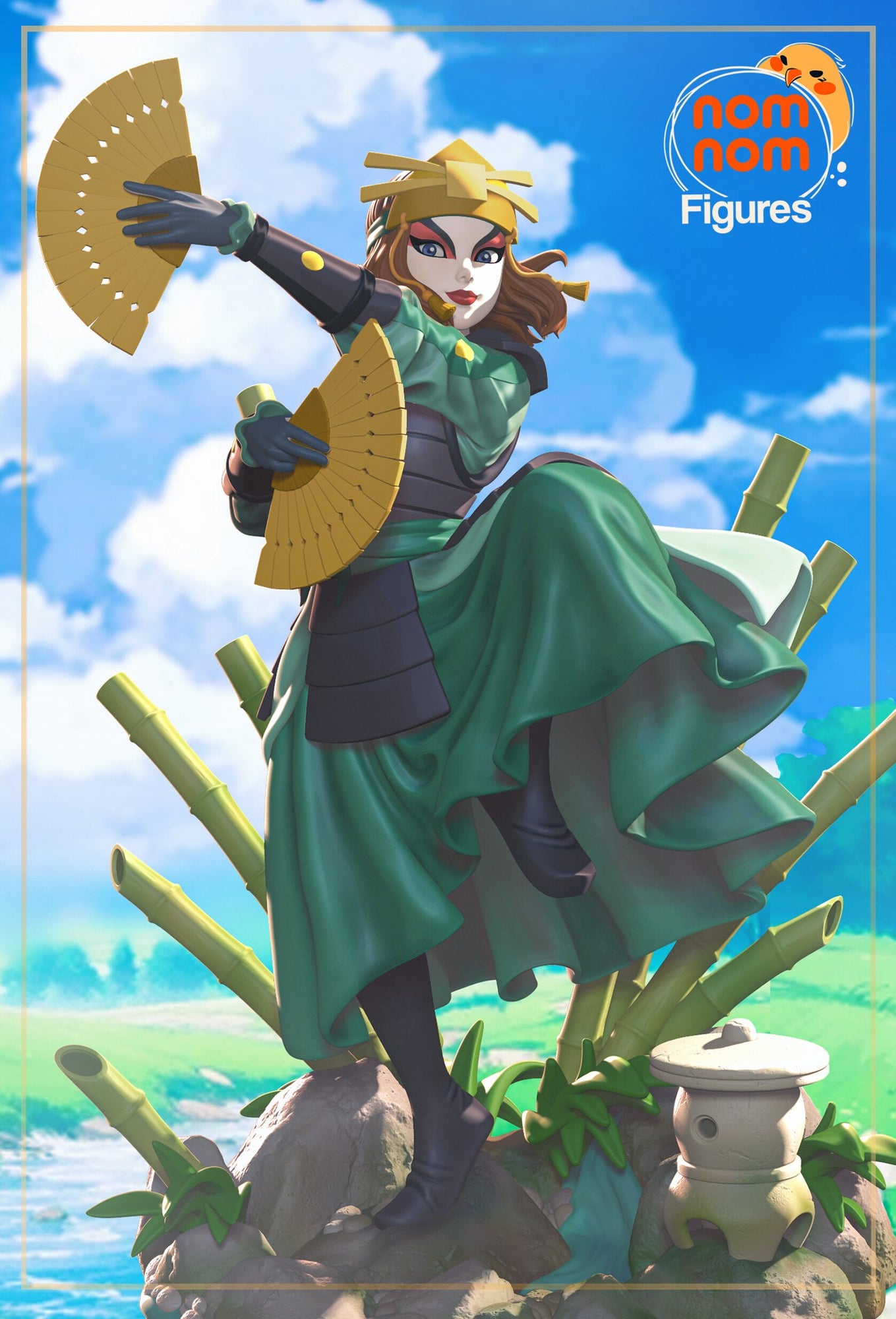 Suki Avatar The Last Airbender resin figure by NomNom Figures — studio preview 1