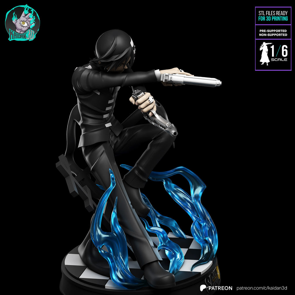 Death the Kid (Soul Eater) resin figure by Kaidan 3D — studio render 5