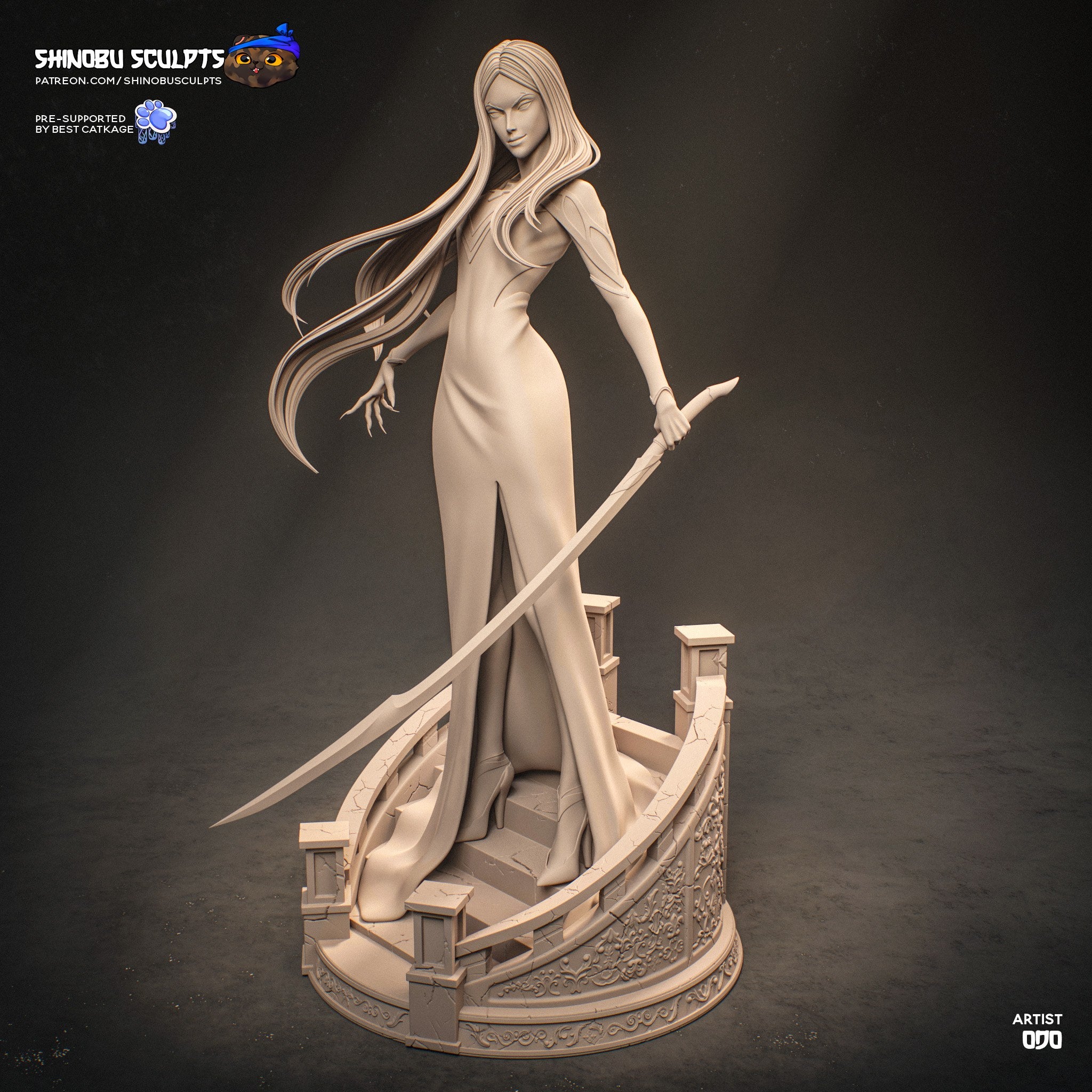 Carmilla (Castlevania) resin figure by Shinobu Sculpts — studio render 4