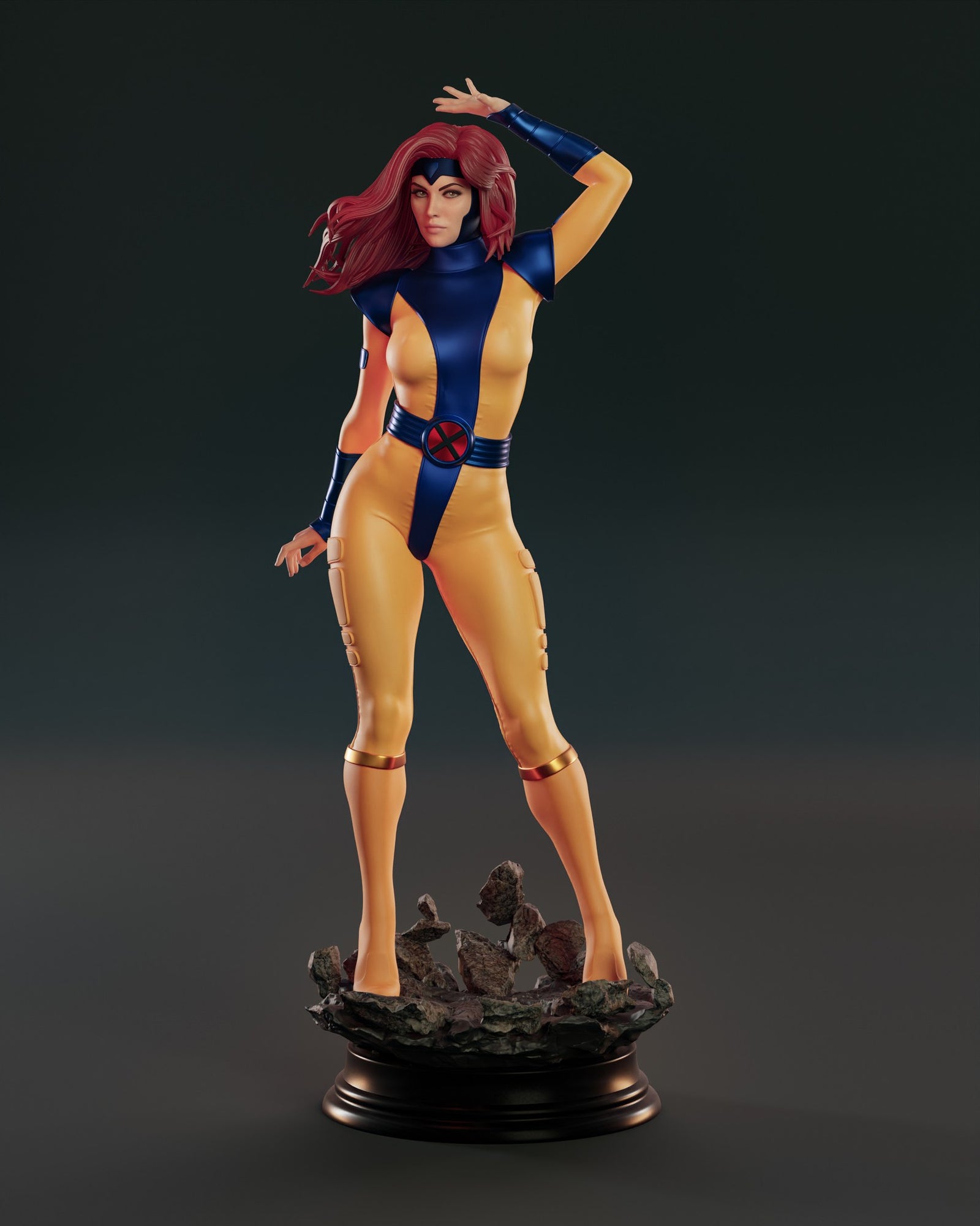 Jean Grey (Marvel) resin figure by Abe3D — studio render 1