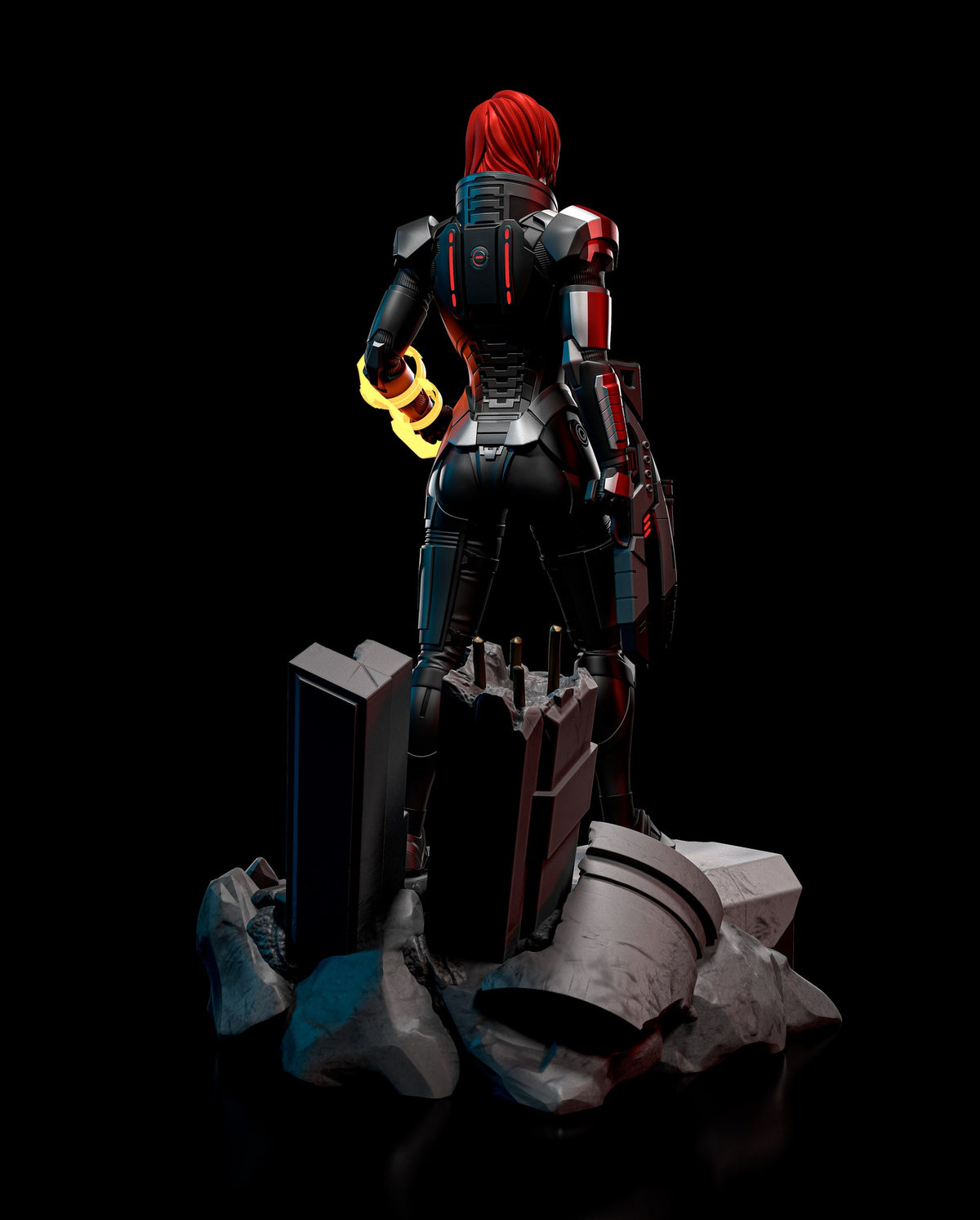 Commander Shepard (Mass Effect) resin figure by h3LLcreator — studio render 4