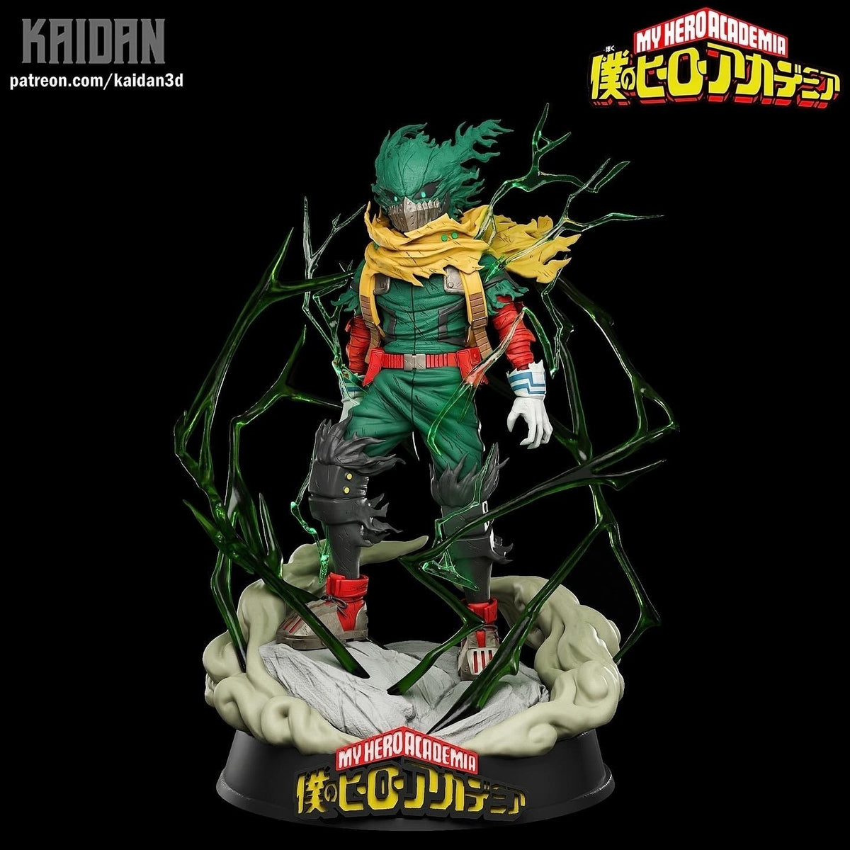 Dark Deku (My Hero Academia) resin figure by Kaidan 3D — studio render 2