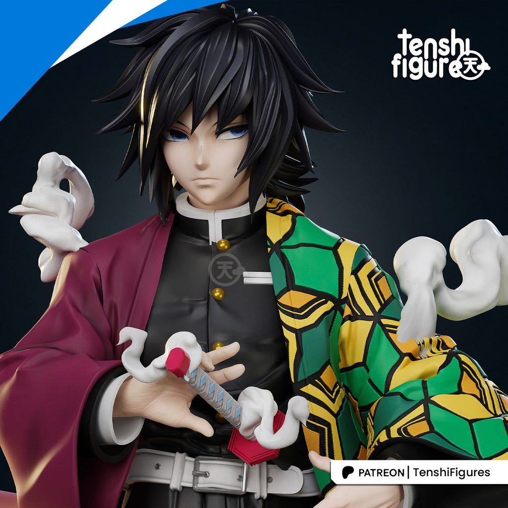 Giyu Tomioka (Demon Slayer) resin figure by Tenshi Figures — studio render 2