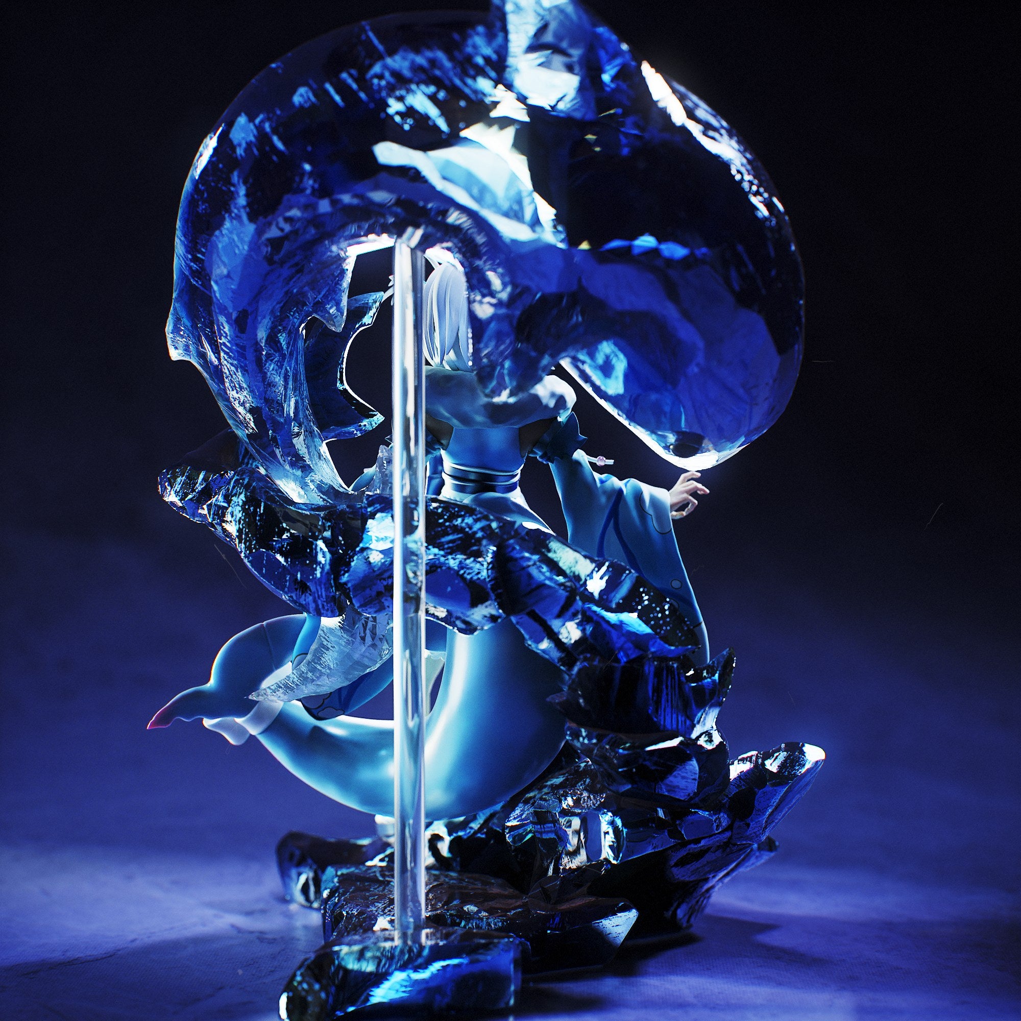 Gawr Gura (Hololive) resin figure by Tenshi Figures — studio render 7