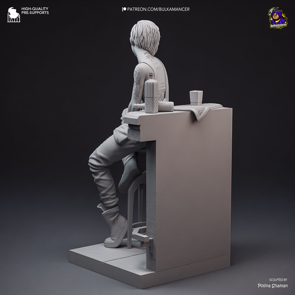 Judy Alvarez (Cyberpunk 2077) resin figure by Bulkamancer — studio render 15