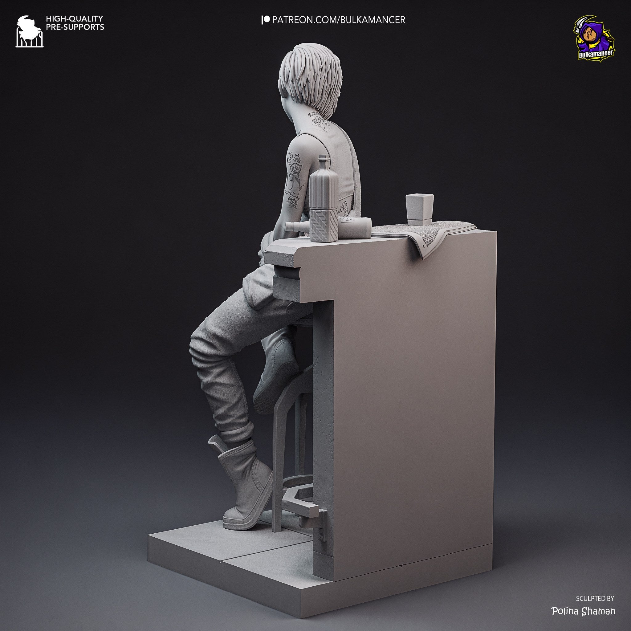 Judy Alvarez (Cyberpunk 2077) resin figure by Bulkamancer — studio render 15