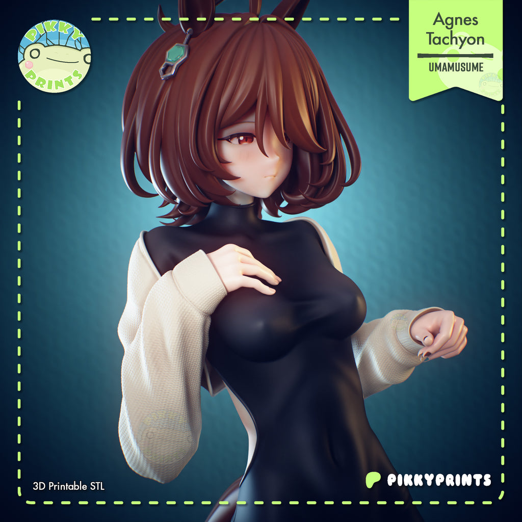 Agnes Tachyon (Umamusume) resin figure by PikkyPrints — studio render 1