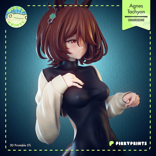 Agnes Tachyon (Umamusume) resin figure by PikkyPrints — studio render 1