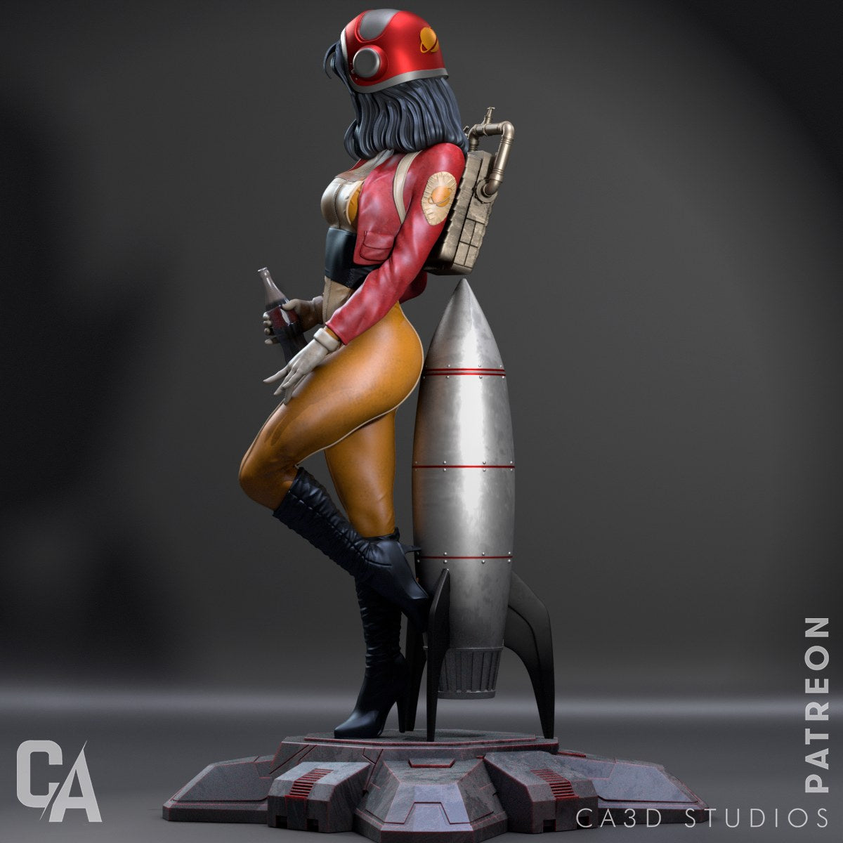 Retro Astronaut (_Original Characters) resin figure by CA 3D Studios — studio render 2