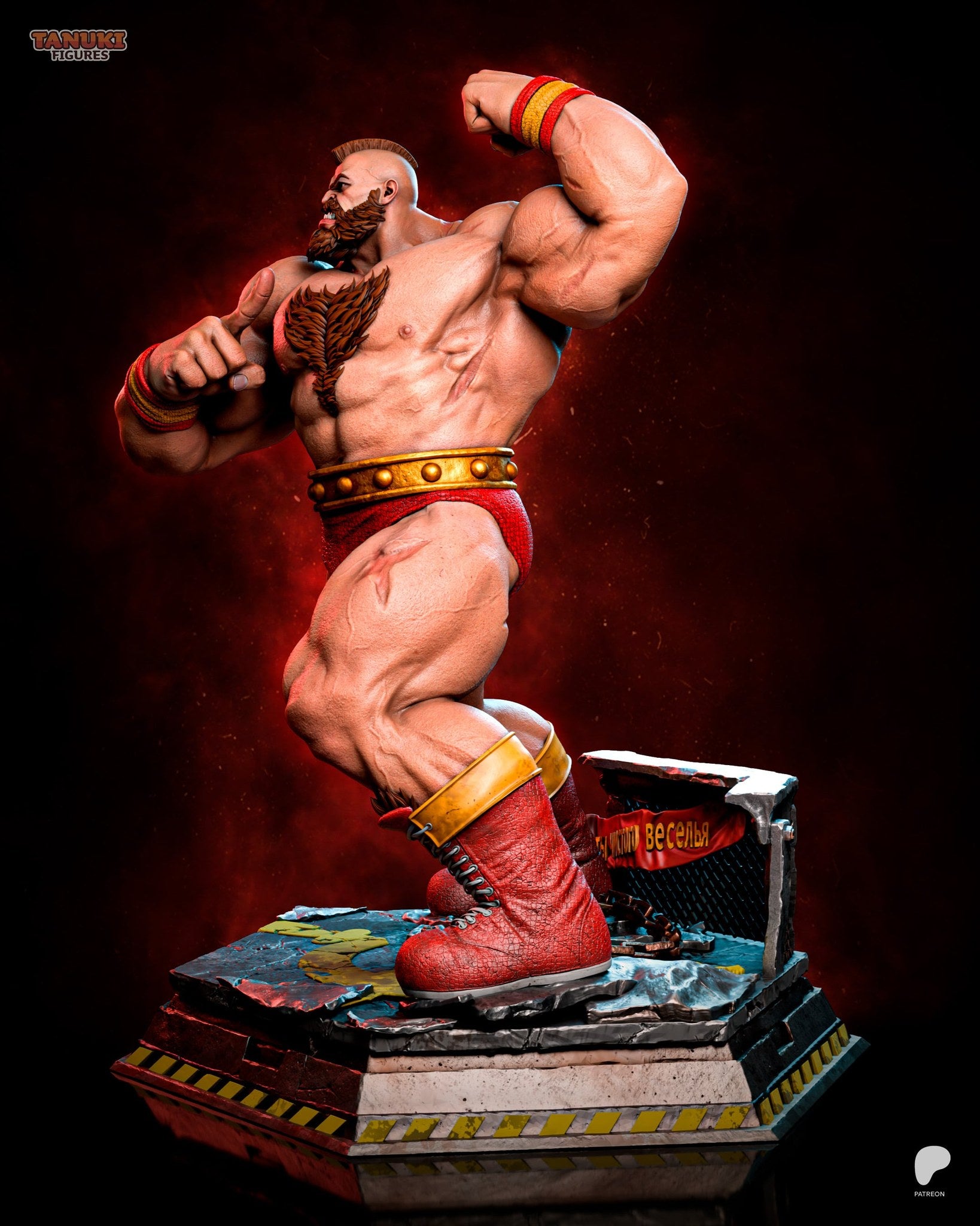 Zangief (Street Fighter) resin figure by Tanuki Figures — studio render 5