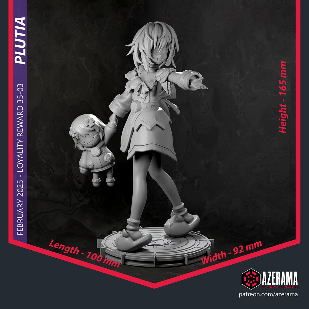 Plutia (Hyperdimension Neptunia) resin figure by Azerama — studio render 4