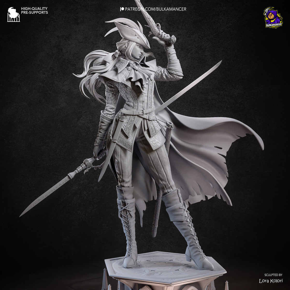 Lady Maria (Bloodborne) resin figure by Bulkamancer — studio render 22