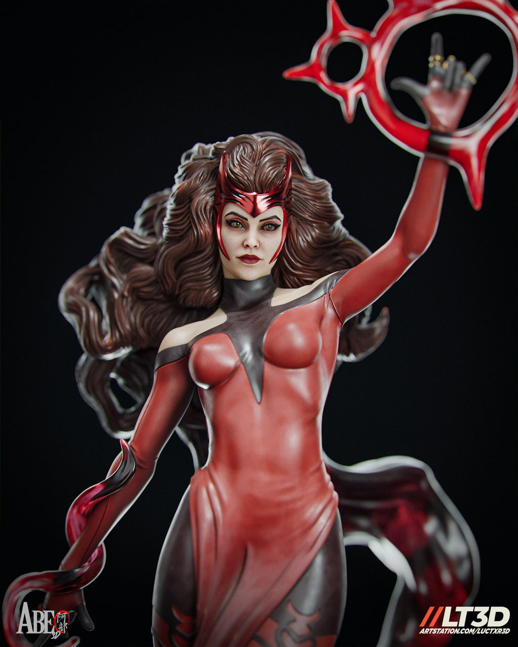 Scarlet Witch (Marvel) resin figure by Abe3D — studio render 6