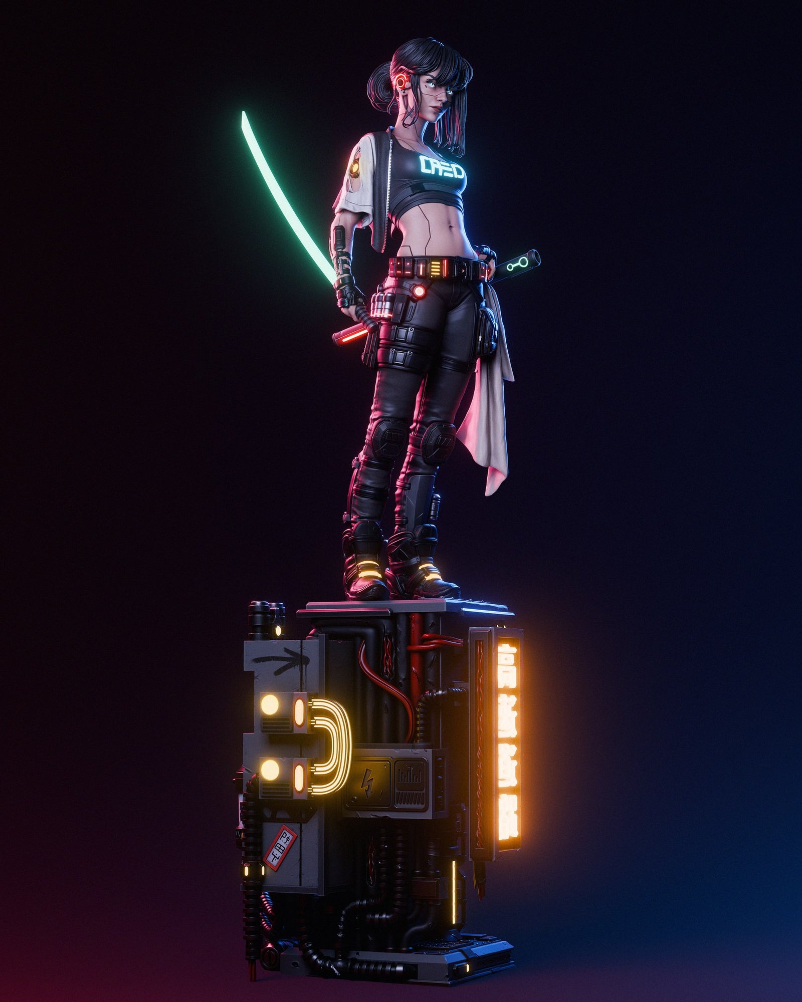 Cyber Samurai — studio render 3