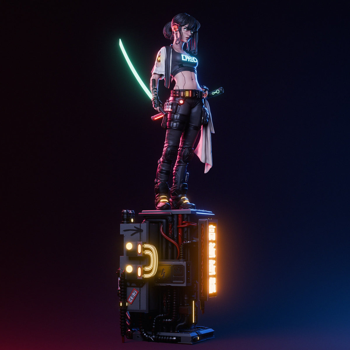 Cyber Samurai — studio render 3