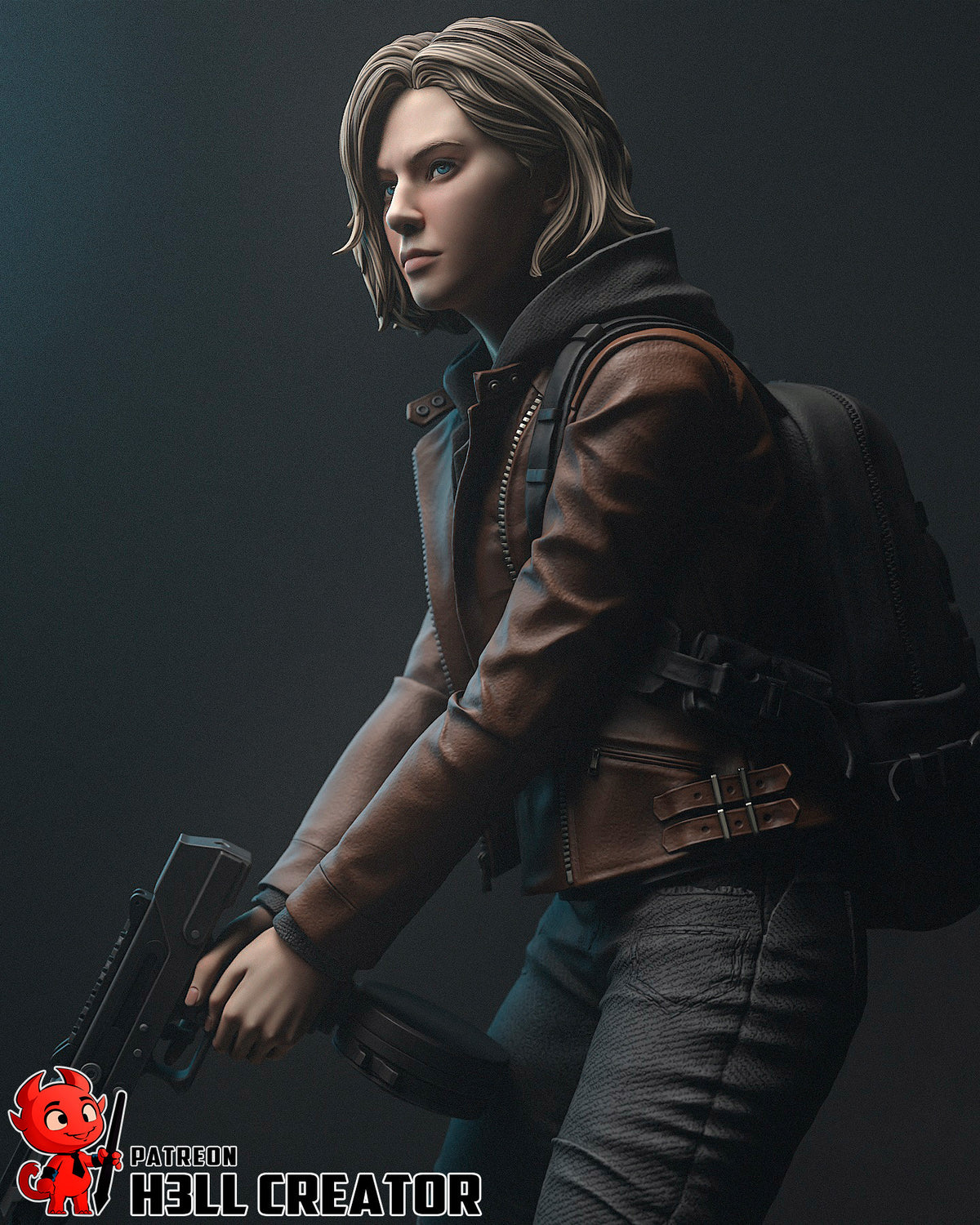 Grace Ashcroft (Resident Evil) resin figure by h3LLcreator — studio render 6