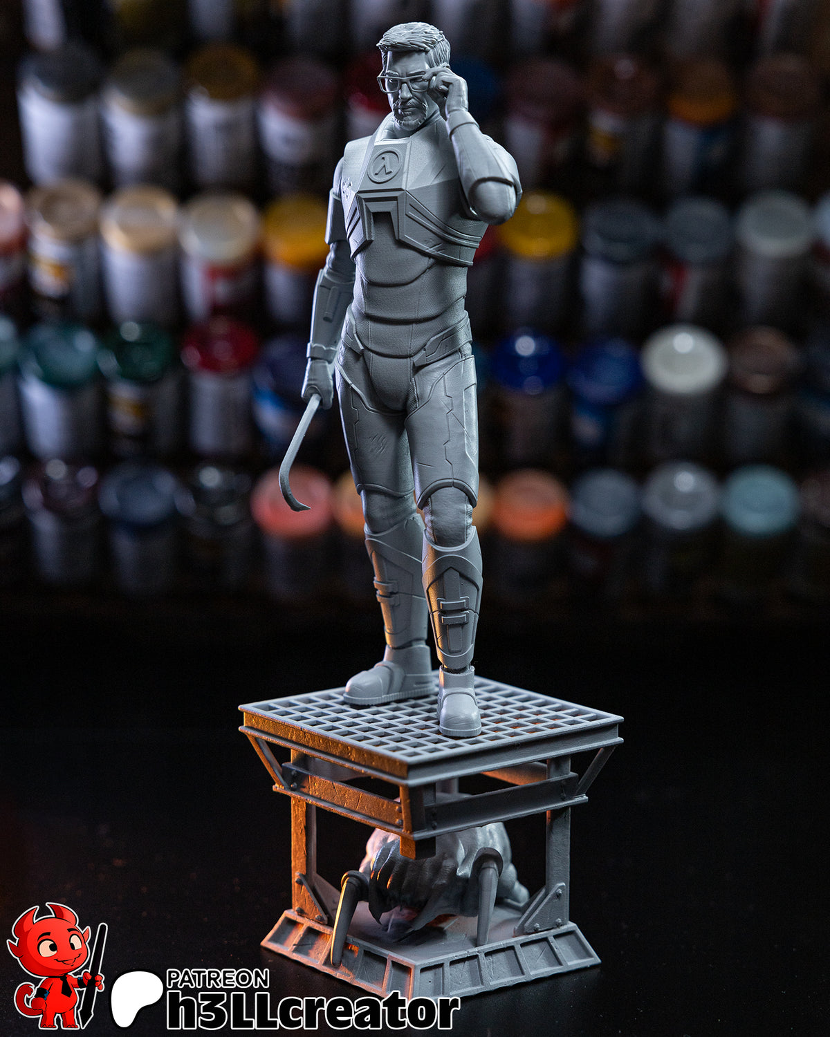 Gordon Freeman (Half-Life) resin figure by h3LLcreator — studio render 3